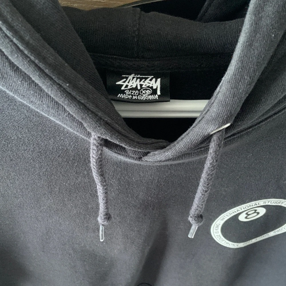 Black Stussy 8 Ball Hoodie - Picture 2 of 7